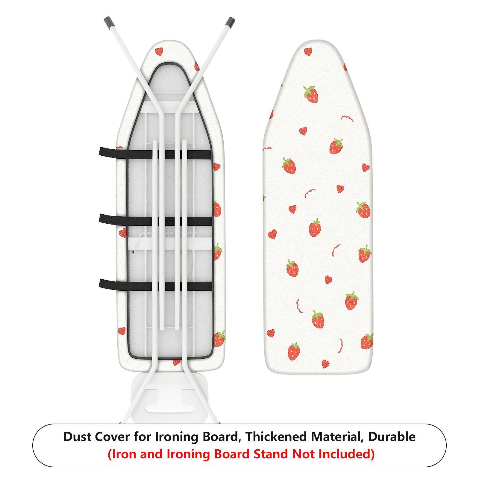 1-Piece Strawberry Heart Pattern Cute  Ironing Board Cover, Universal Size, Without Board