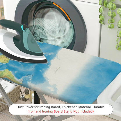 1-Piece World Map Travel Adventure  Ironing Board Cover, Universal Size, Without Board