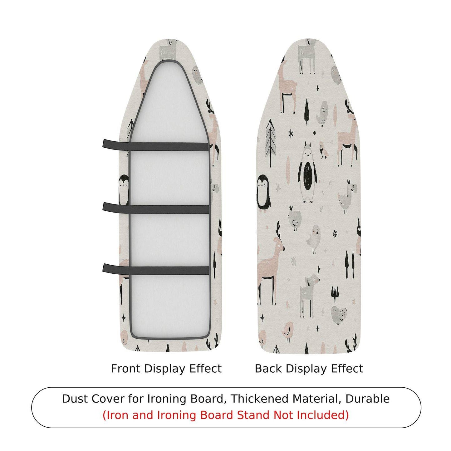 1-Piece Animals  Cute  Ironing Board Cover, Universal Size, Without Board