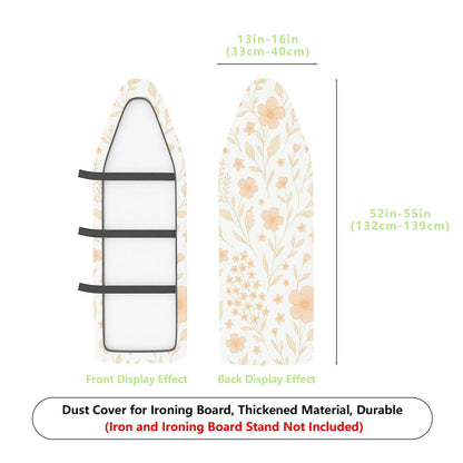 1-Piece Floral Pattern Beige Vintage  Ironing Board Cover, Universal Size, Without Board