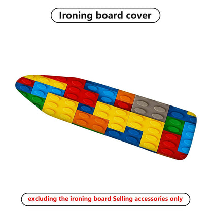 1-Piece Colorful Block Print Fun Creative  Ironing Board Cover, Universal Size, Without Board