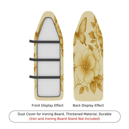 1-Piece Floral Beige Gold  Ironing Board Cover, Universal Size, Without Board