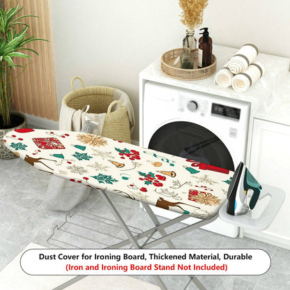 1-Piece Christmas Deer Bell  Ironing Board Cover, Universal Size, Without Board