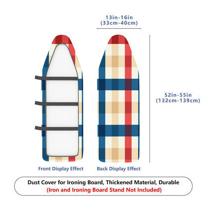 1-Piece Plaid Checkered Colorful  Ironing Board Cover, Universal Size, Without Board