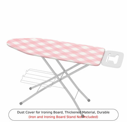 1-Piece Pink Plaid Checkered Decorative  Ironing Board Cover, Universal Size, Without Board