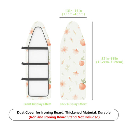 1-Piece Floral Fruit Pattern Peach  Ironing Board Cover, Universal Size, Without Board