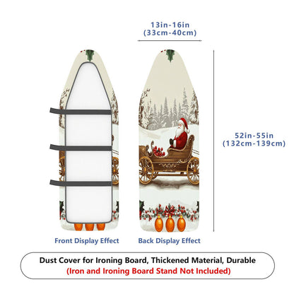 1-Piece Christmas Santa Sleigh Holiday  Ironing Board Cover, Universal Size, Without Board