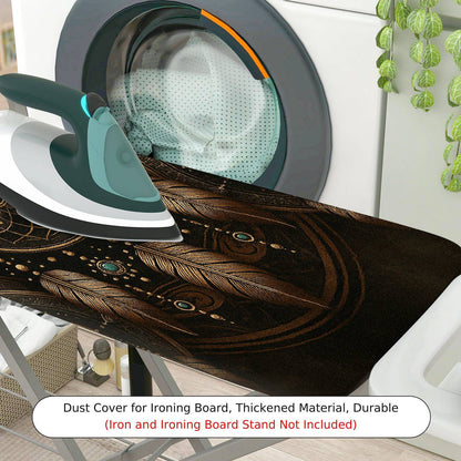 1-Piece Mandala Feather Geometric  Ironing Board Cover, Universal Size, Without Board