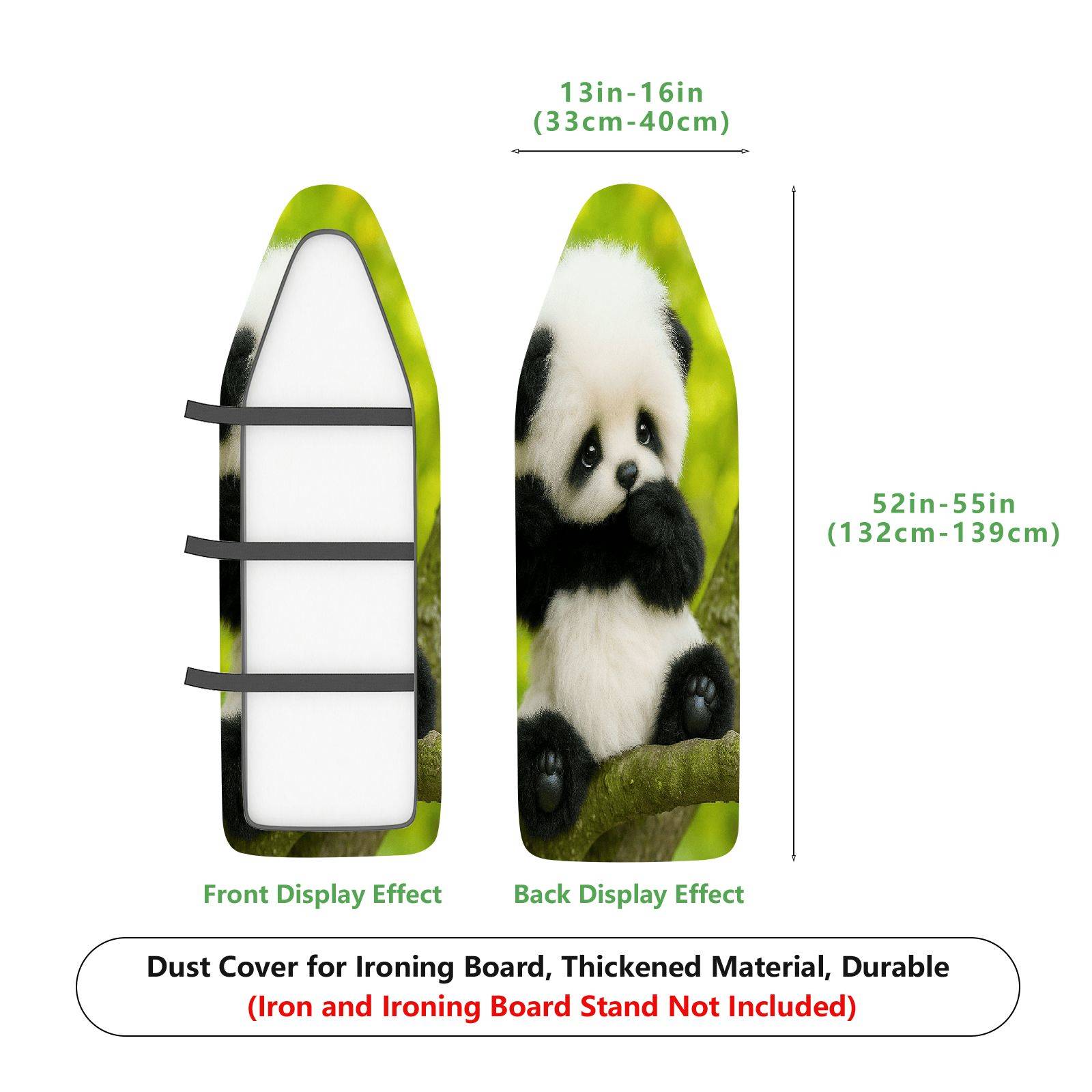 1-Piece Cute Panda Forest Animal  Ironing Board Cover, Universal Size, Without Board