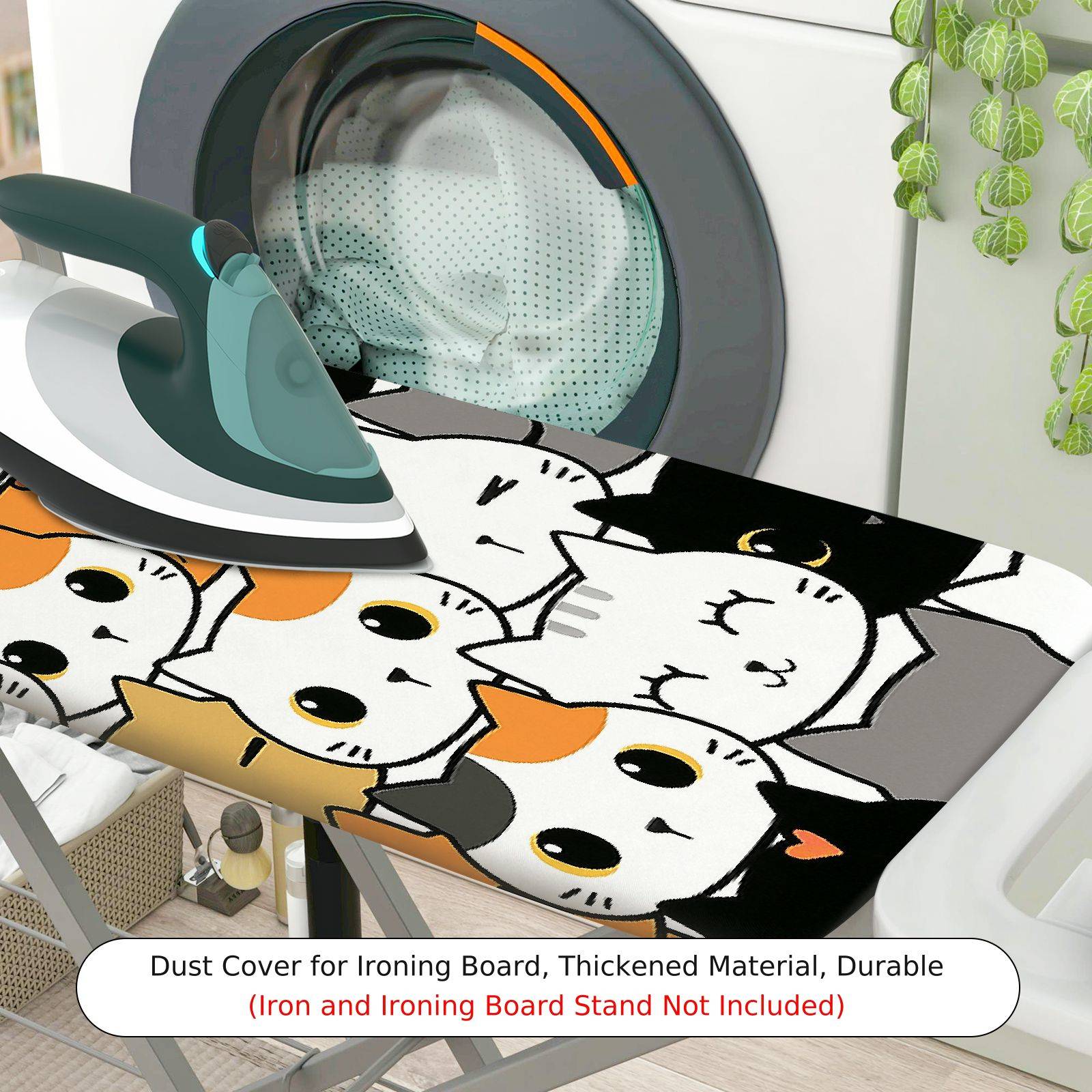 1-Piece Cute Cat Pattern  Animal  Ironing Board Cover, Universal Size, Without Board