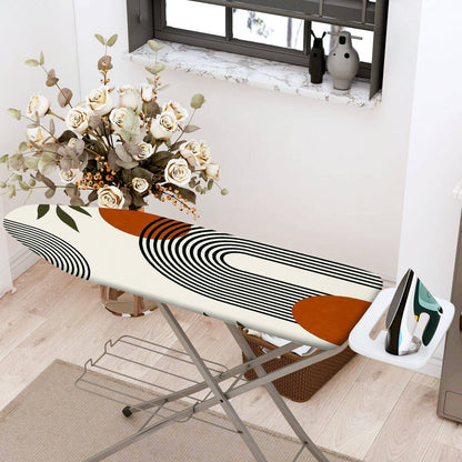 1-Piece Abstract Geometric Minimalist Art  Ironing Board Cover, Universal Size, Without Board
