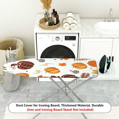 1-Piece Pumpkin Plaid Leaves  Ironing Board Cover, Universal Size, Without Board