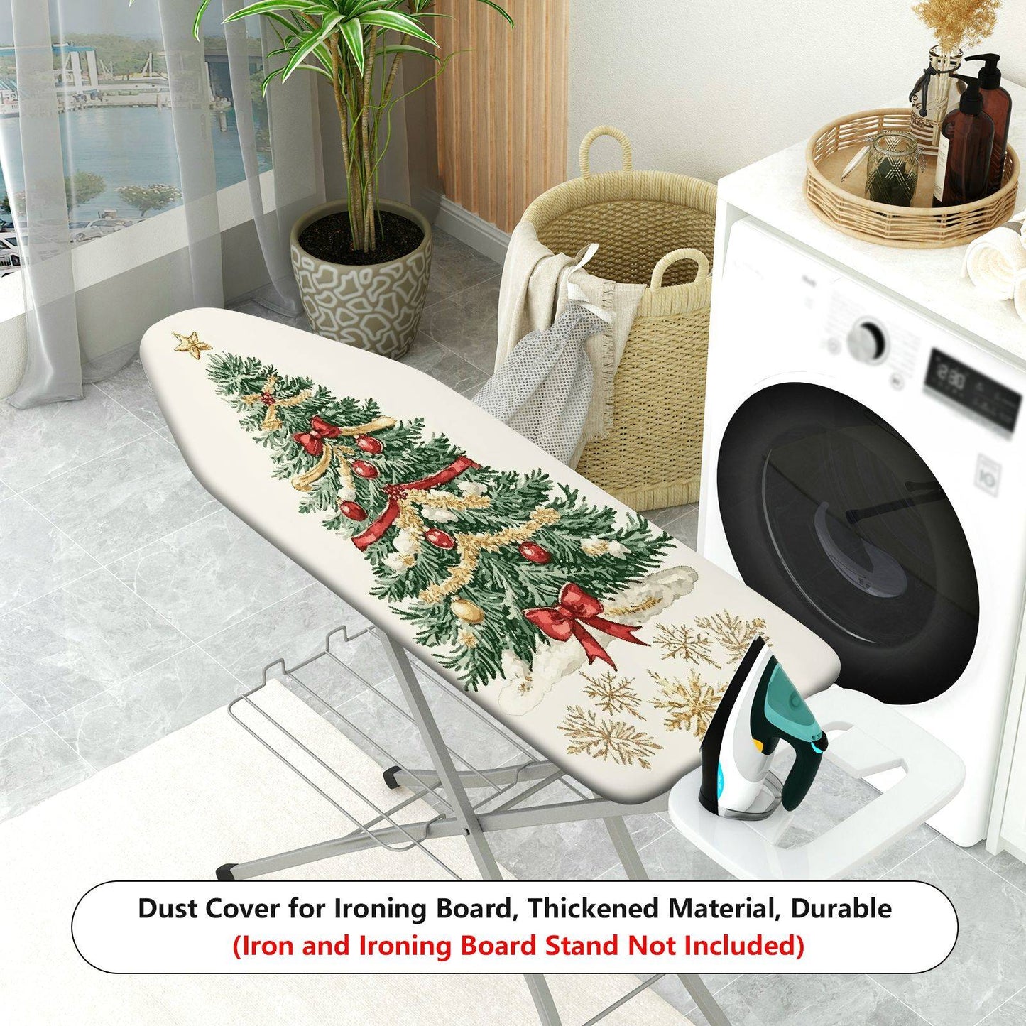 1-Piece Christmas Tree Holiday Decoration Winter Theme  Ironing Board Cover, Universal Size, Without Board