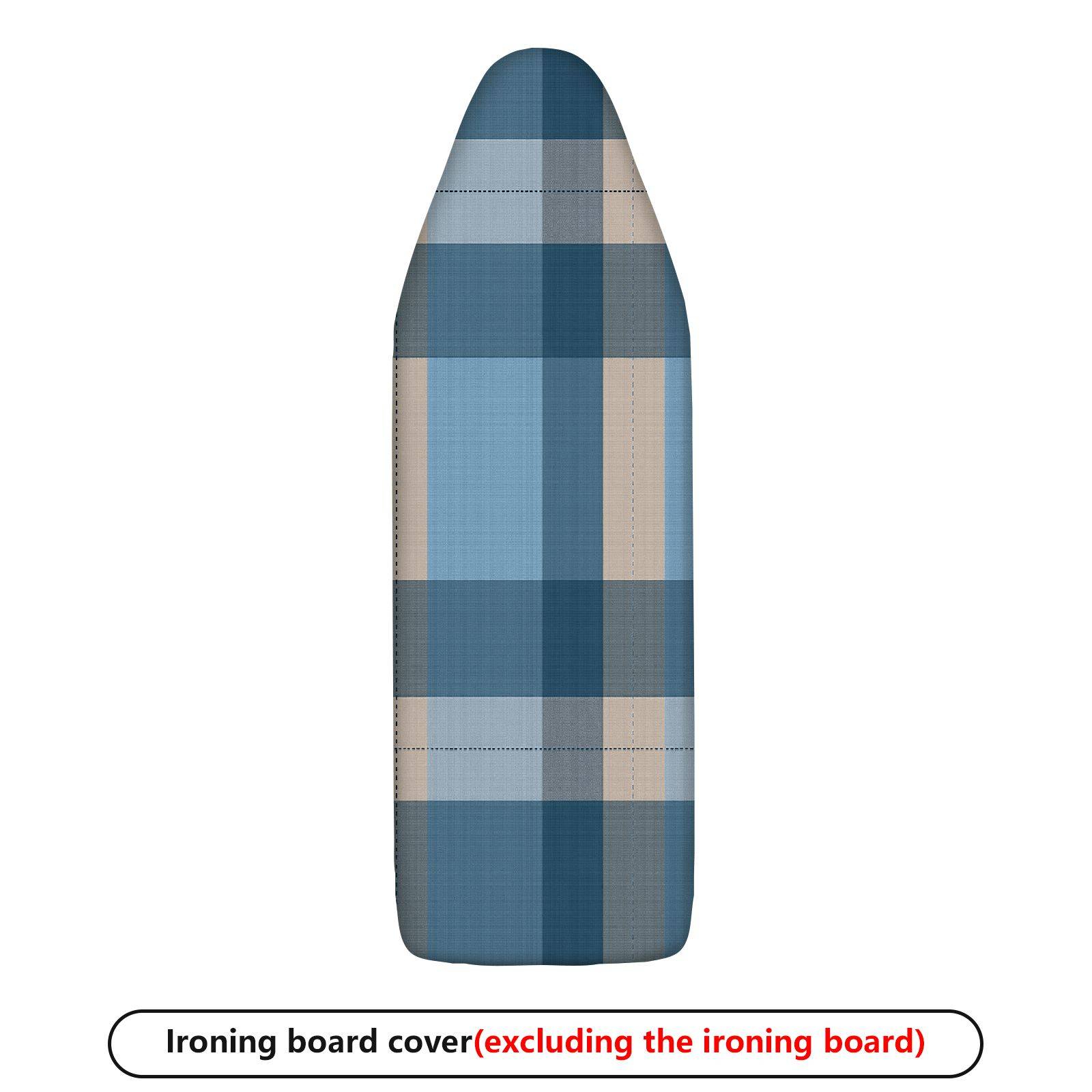 1-Piece Plaid Blue Checkered  Ironing Board Cover, Universal Size, Without Board