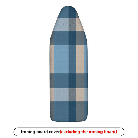 1-Piece Plaid Blue Checkered  Ironing Board Cover, Universal Size, Without Board