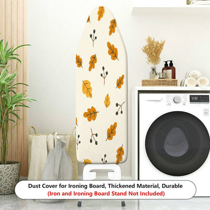 1-Piece Autumn Leaves Pattern Beige  Ironing Board Cover, Universal Size, Without Board