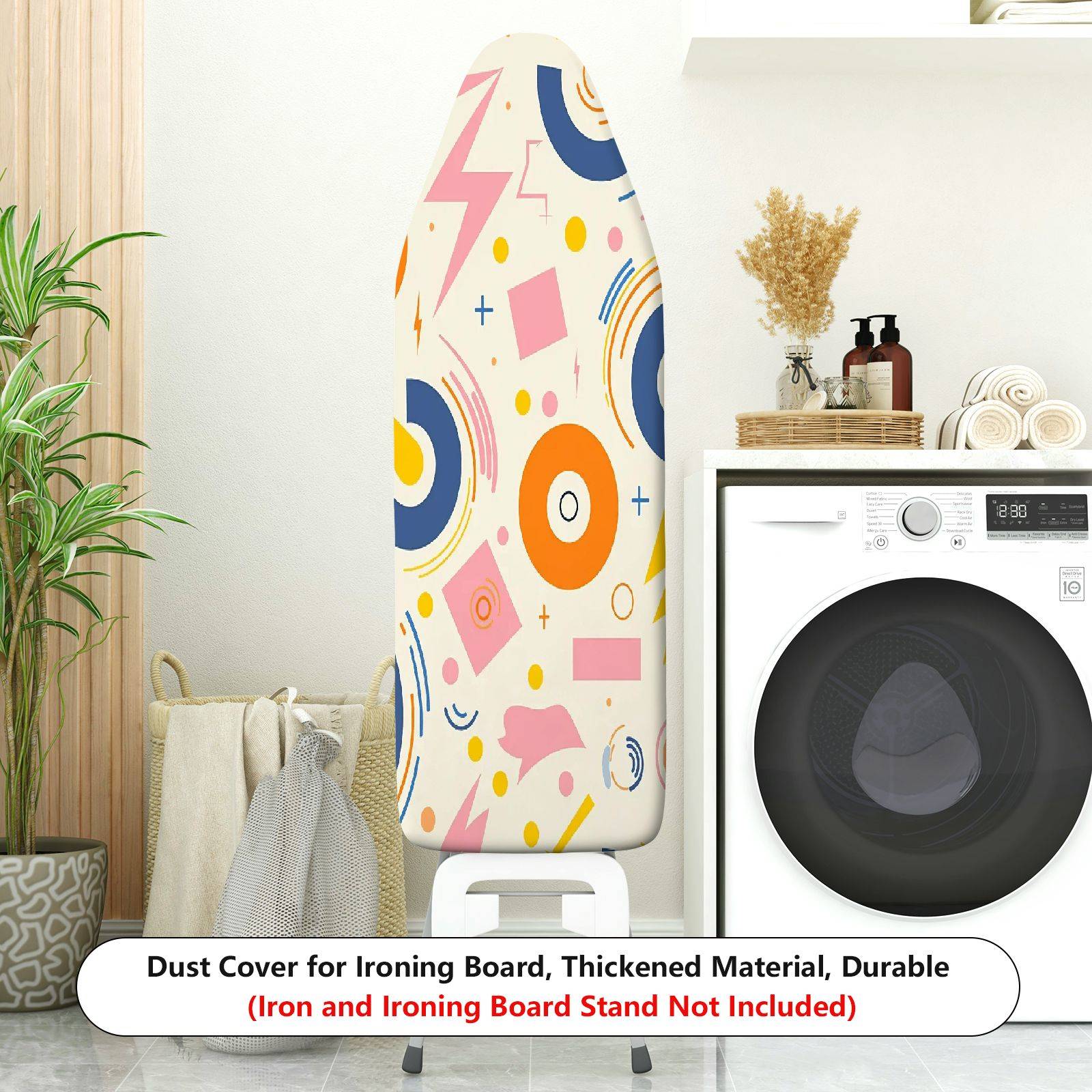 1-Piece Geometric Colorful Funky  Ironing Board Cover, Universal Size, Without Board