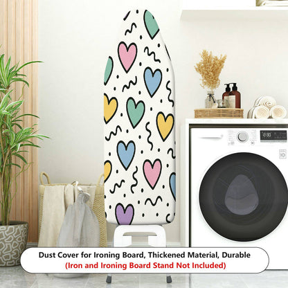 1-Piece Colorful Heart Pattern Decorative Cute  Ironing Board Cover, Universal Size, Without Board