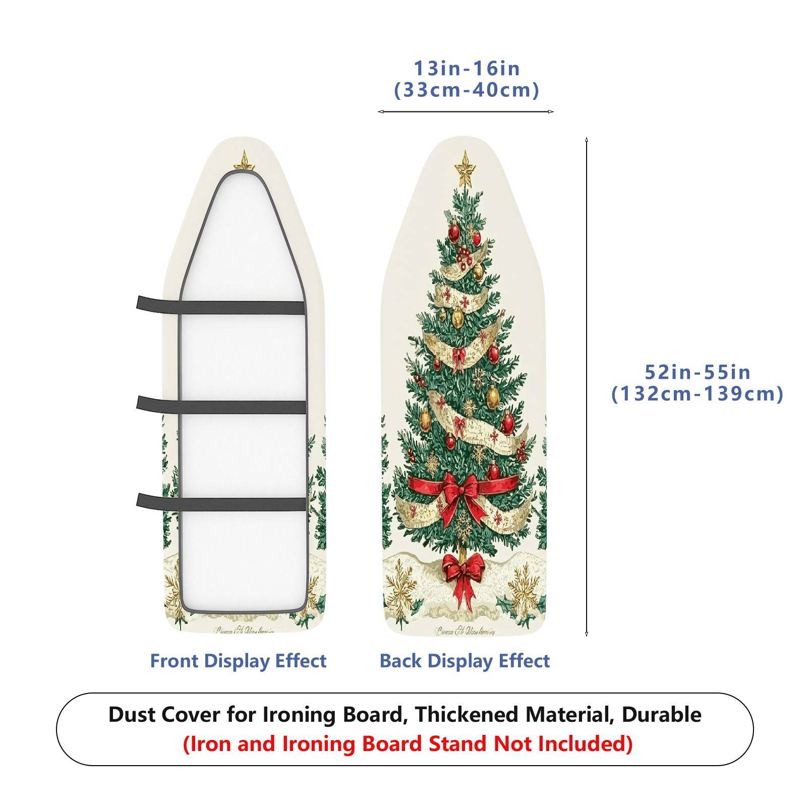 1-Piece Christmas Tree Festive Seasonal  Ironing Board Cover, Universal Size, Without Board