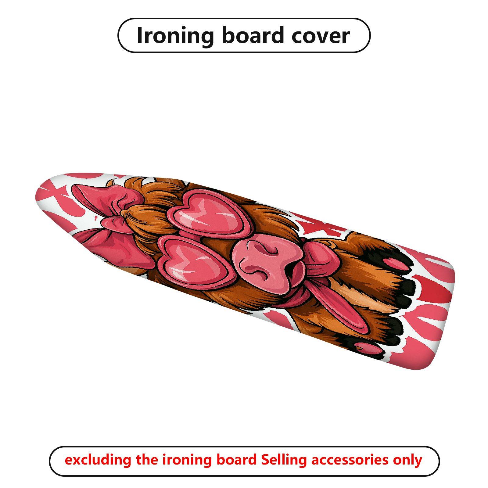1-Piece Animal Love Fun  Ironing Board Cover, Universal Size, Without Board