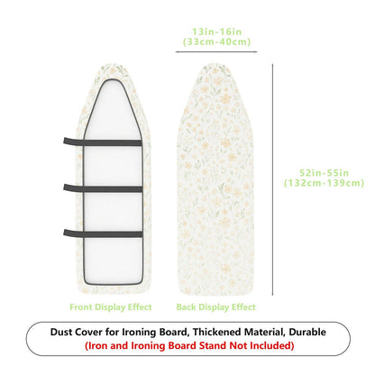 1-Piece Floral Pattern Beige Elegant  Ironing Board Cover, Universal Size, Without Board