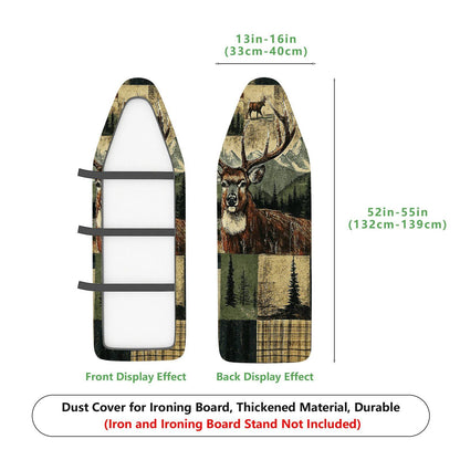1-Piece Deer Forest Plaid  Ironing Board Cover, Universal Size, Without Board