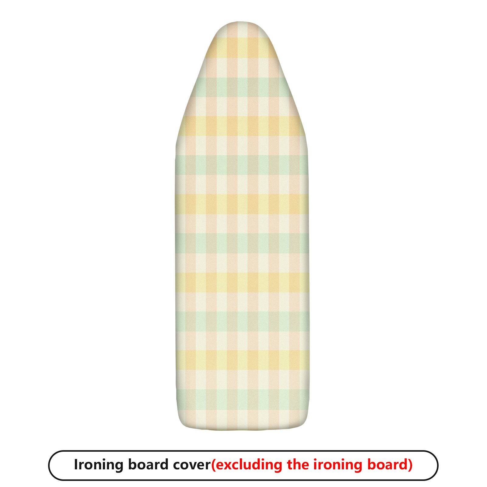 1-Piece Plaid Yellow Green Stripe  Ironing Board Cover, Universal Size, Without Board