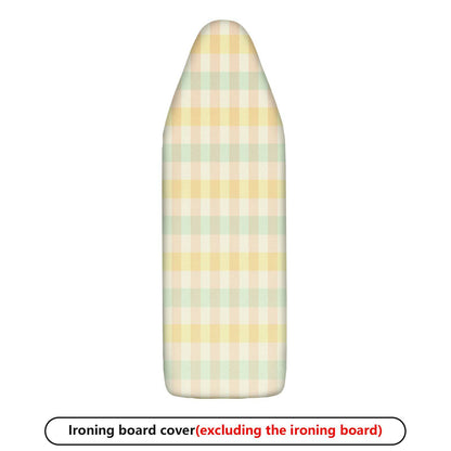 1-Piece Plaid Yellow Green Stripe  Ironing Board Cover, Universal Size, Without Board