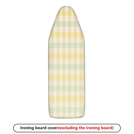 1-Piece Plaid Yellow Green Stripe  Ironing Board Cover, Universal Size, Without Board