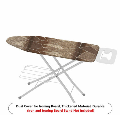 1-Piece Abstract Brown Geometric Pattern  Ironing Board Cover, Universal Size, Without Board
