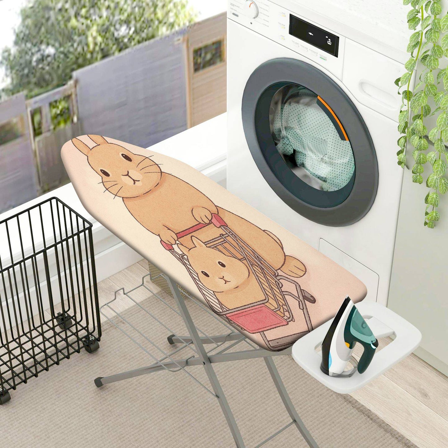 1-Piece Cute Rabbit  Animal  Ironing Board Cover, Universal Size, Without Board
