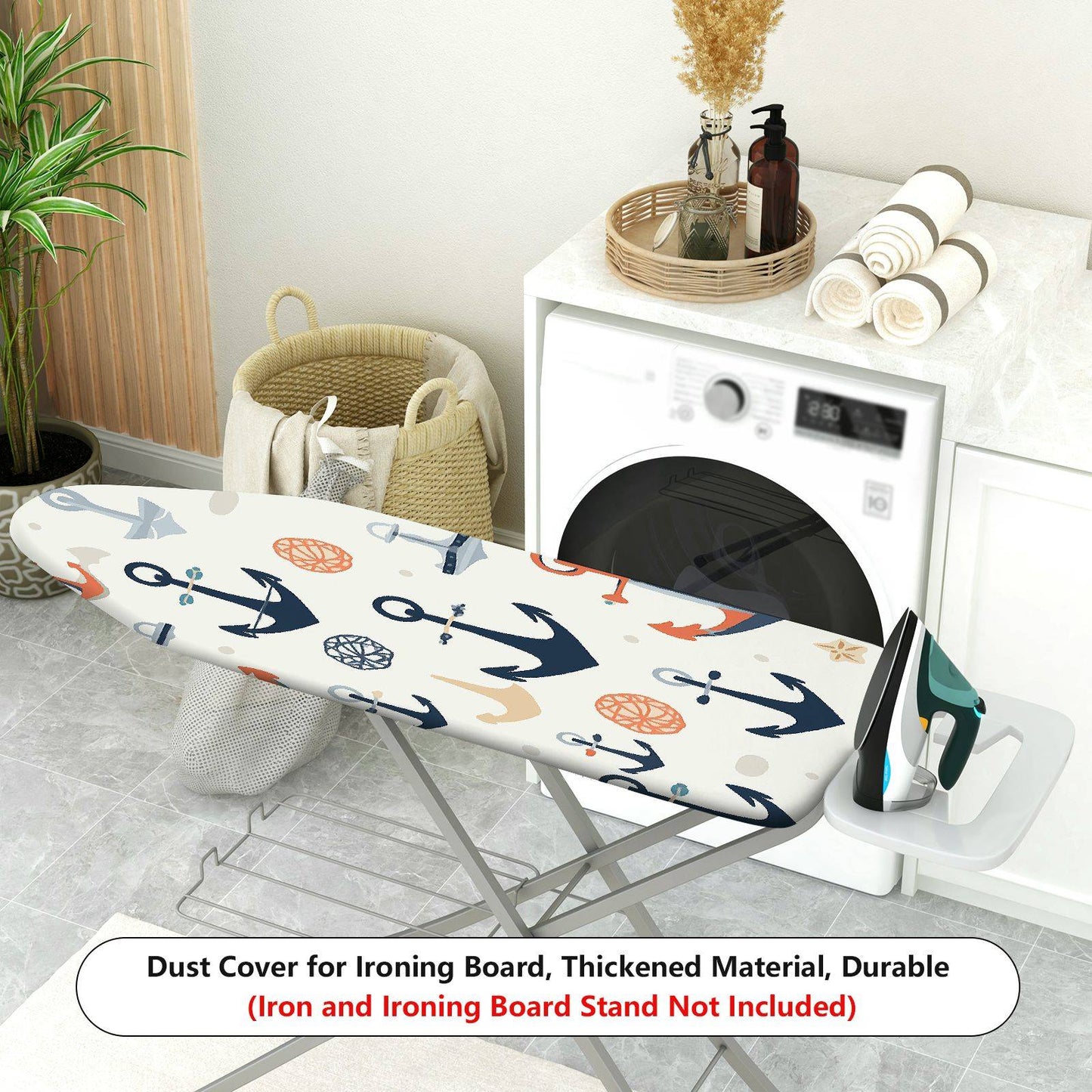 1-Piece anchor nautical ocean  Ironing Board Cover, Universal Size, Without Board