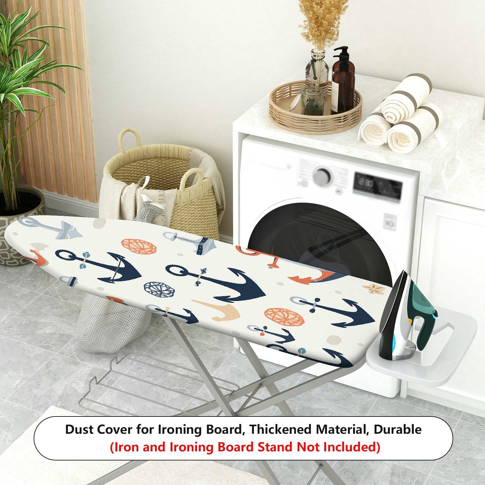 1-Piece anchor nautical ocean  Ironing Board Cover, Universal Size, Without Board