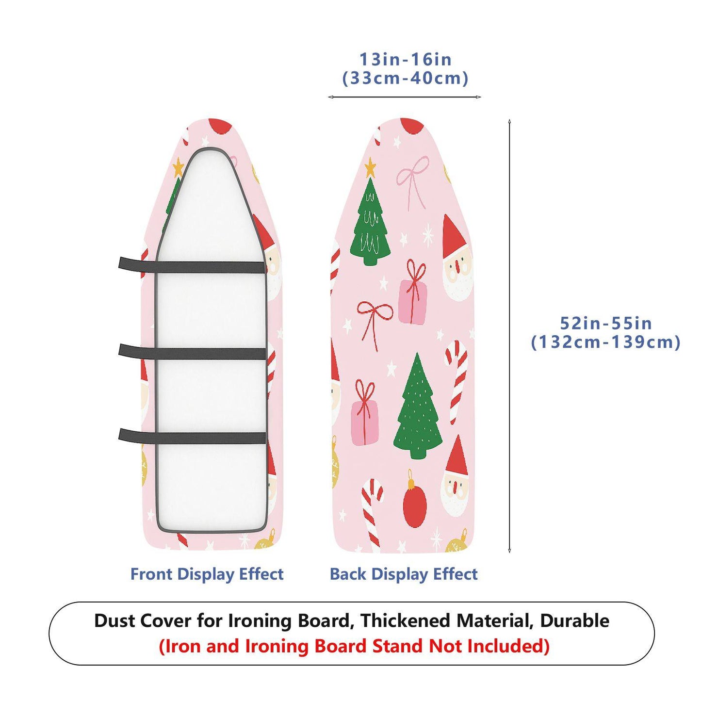 1-Piece Christmas Santa Tree Gift  Ironing Board Cover, Universal Size, Without Board