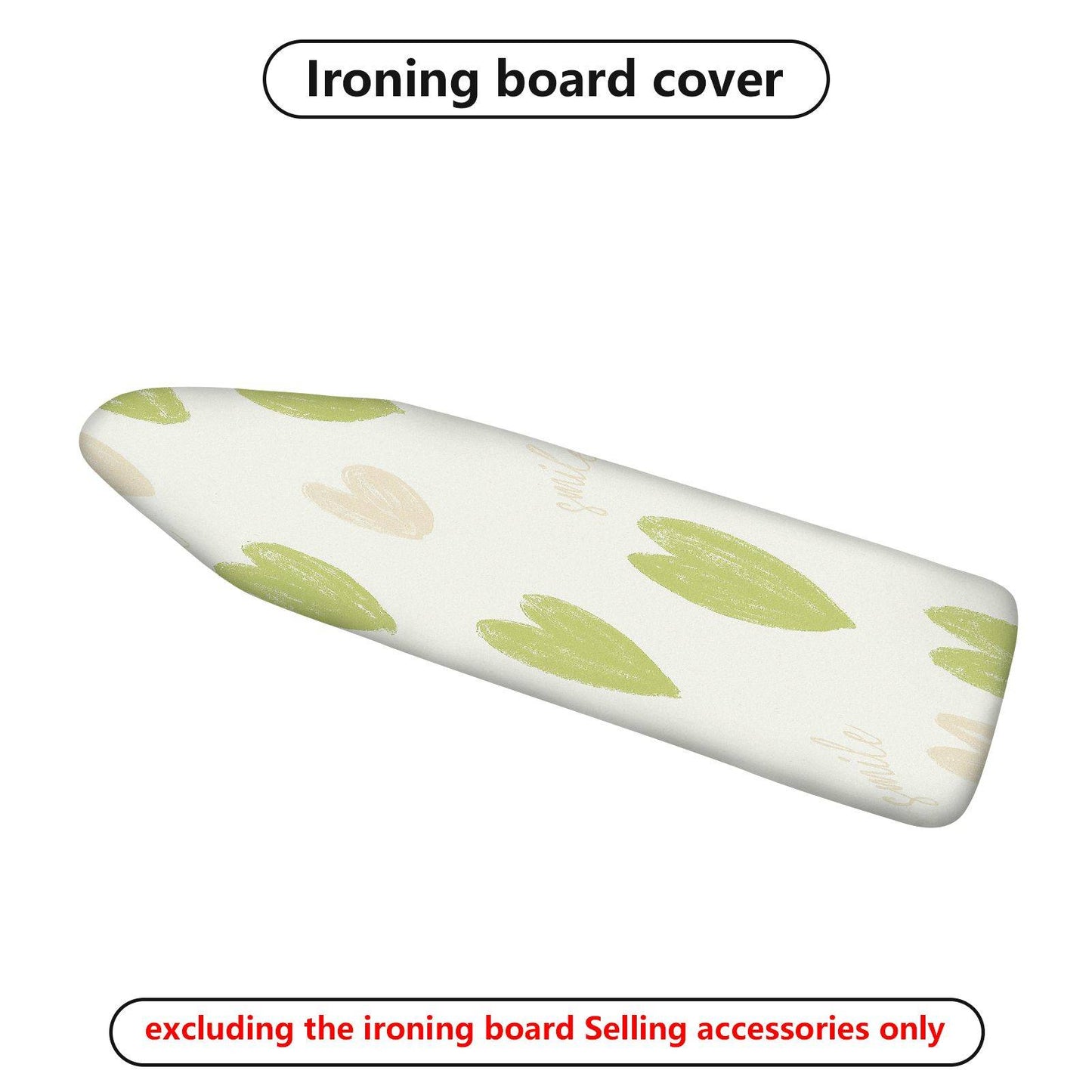 1-Piece Leaf Pattern Green Beige  Ironing Board Cover, Universal Size, Without Board
