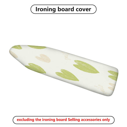 1-Piece Leaf Pattern Green Beige  Ironing Board Cover, Universal Size, Without Board