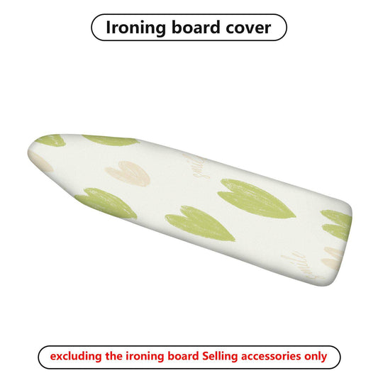 1-Piece Leaf Pattern Green Beige  Ironing Board Cover, Universal Size, Without Board