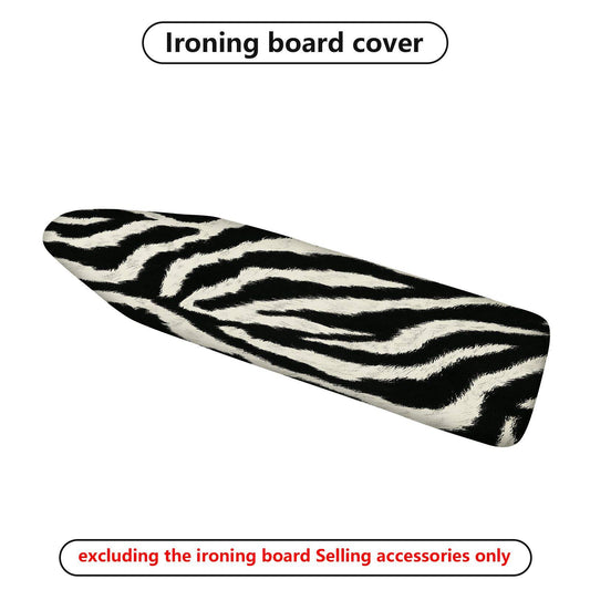 1-Piece Zebra Print Stripe Black White  Ironing Board Cover, Universal Size, Without Board