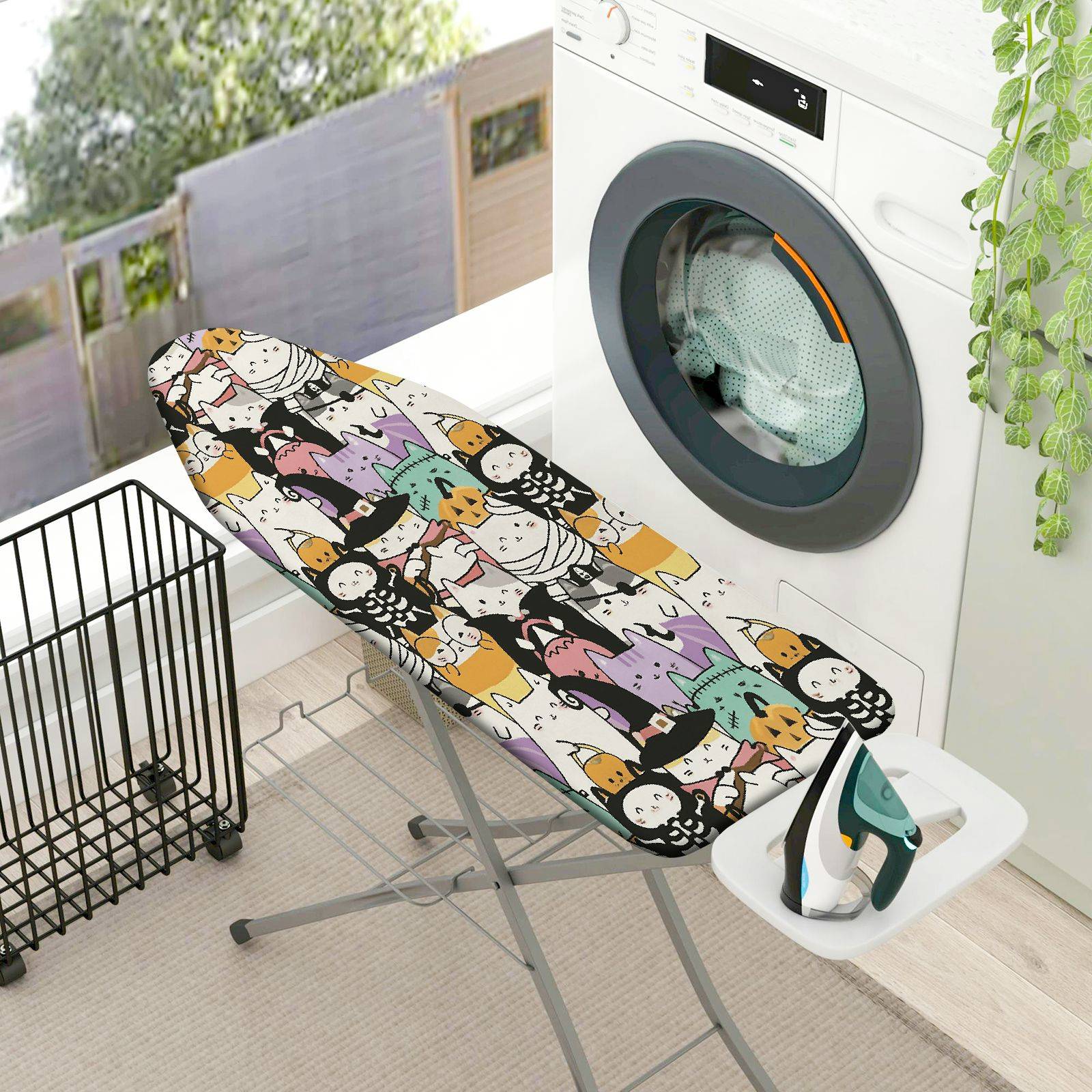 1-Piece Colorful Pattern Fun  Ironing Board Cover, Universal Size, Without Board