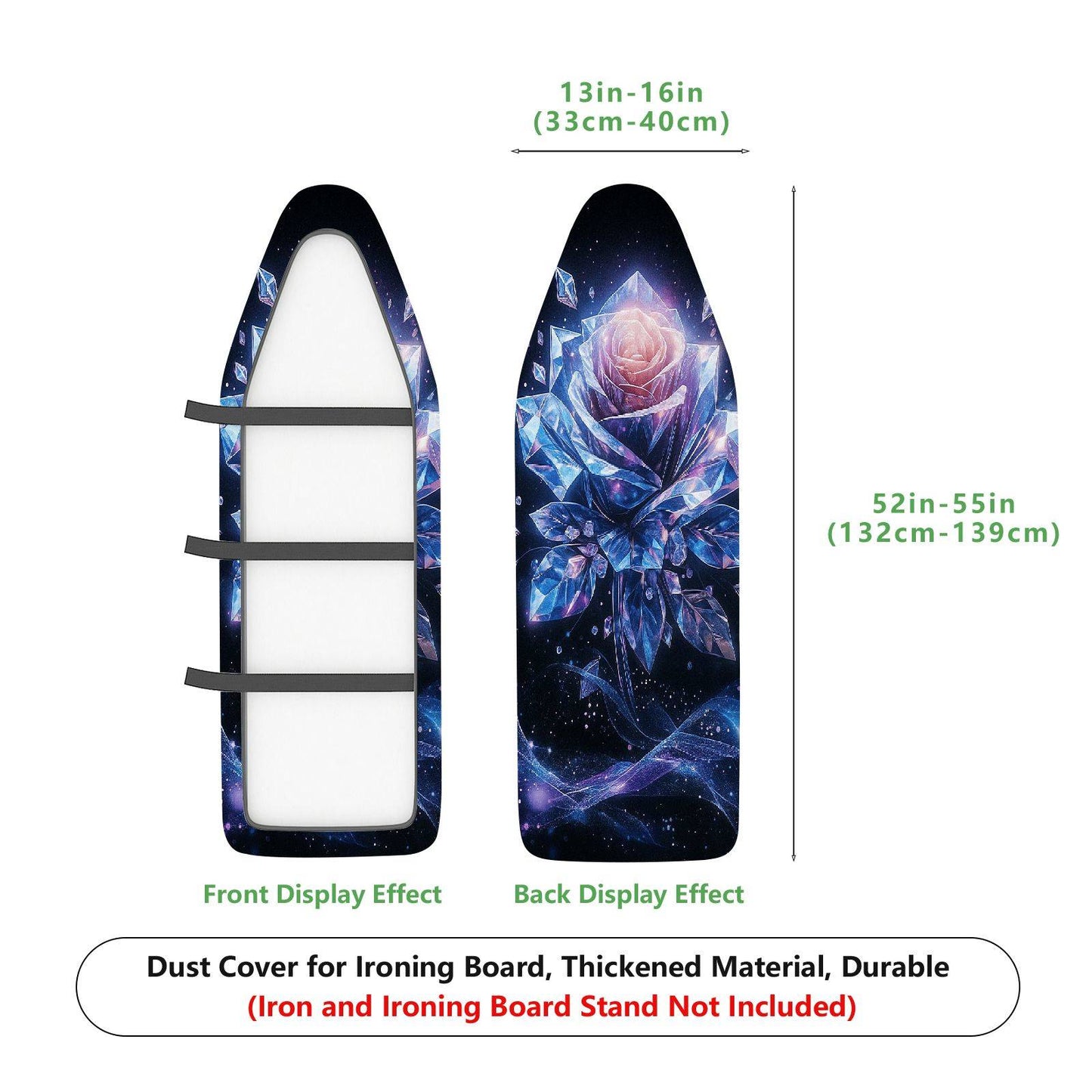 1-Piece Galaxy Crystal Rose Nebula  Ironing Board Cover, Universal Size, Without Board