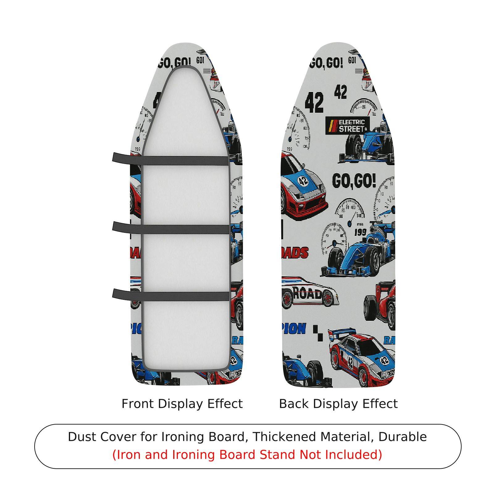 1-Piece Race Car Speedometer Fun  Ironing Board Cover, Universal Size, Without Board