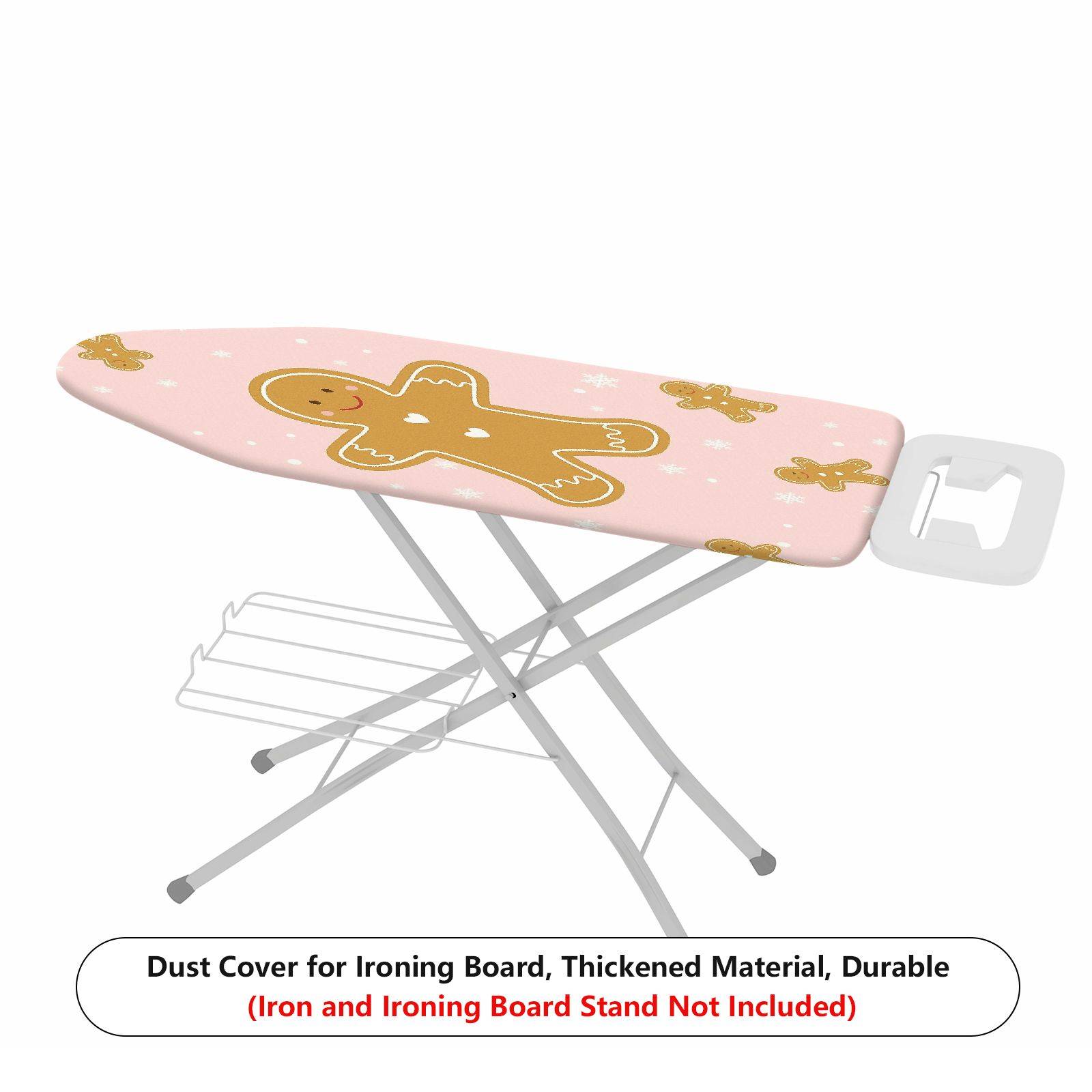 1-Piece Christmas Gingerbread Snowflakes  Ironing Board Cover, Universal Size, Without Board