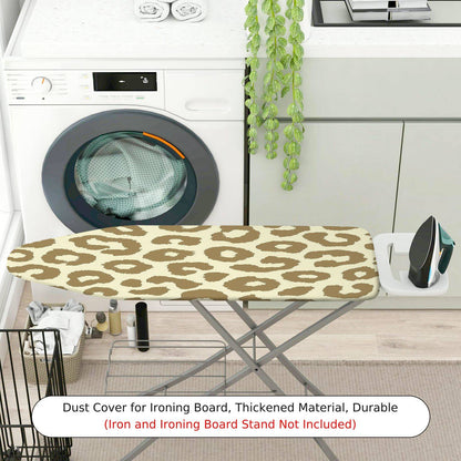 1-Piece Leopard Print Beige Stylish  Ironing Board Cover, Universal Size, Without Board