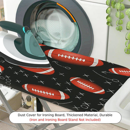 1-Piece Football Sports Black  Ironing Board Cover, Universal Size, Without Board