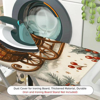 1-Piece Christmas Santa Sleigh  Ironing Board Cover, Universal Size, Without Board
