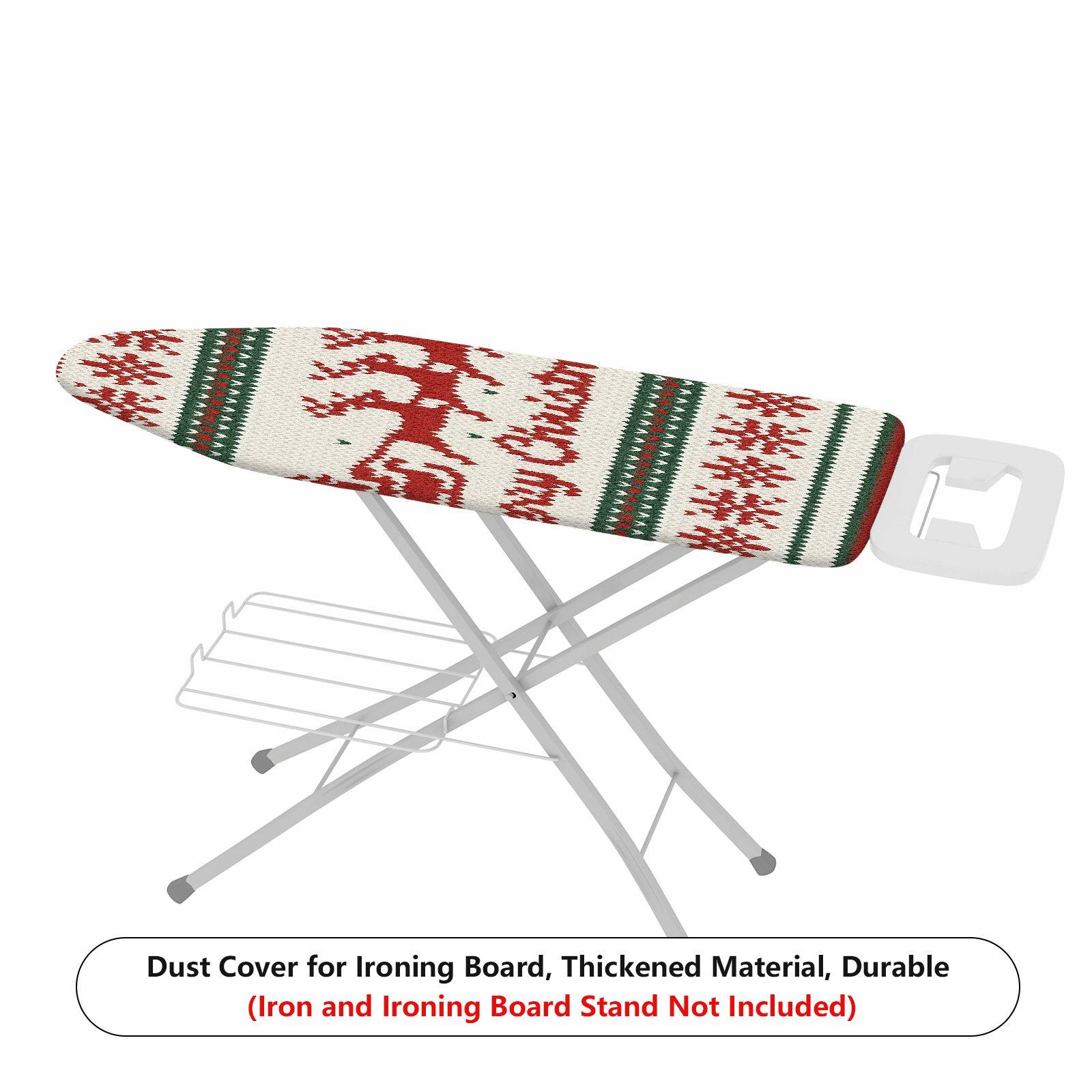 1-Piece Christmas Elk Santa  Ironing Board Cover, Universal Size, Without Board