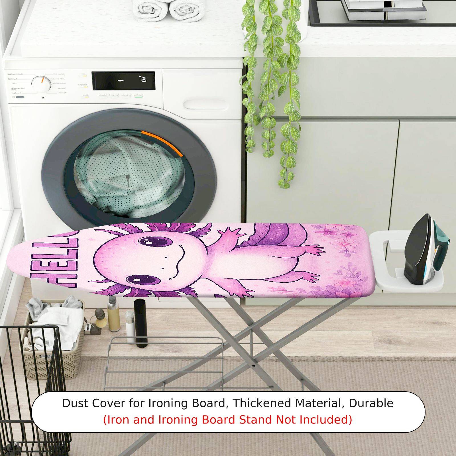 1-Piece Cute  Pink Axolotl  Ironing Board Cover, Universal Size, Without Board
