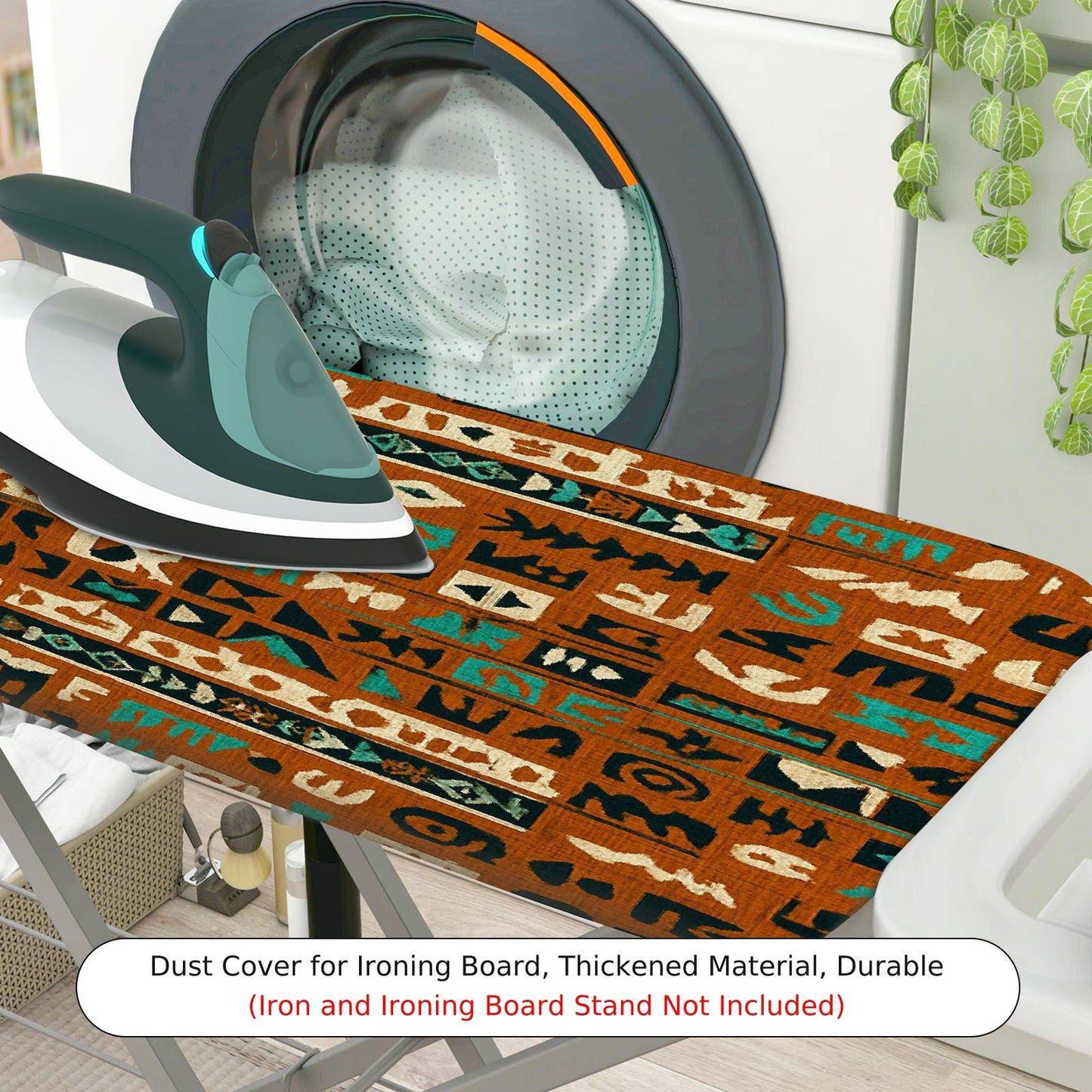 1-Piece Abstract Geometric Tribal  Ironing Board Cover, Universal Size, Without Board