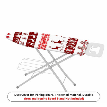 1-Piece Christmas Reindeer Snowflake  Ironing Board Cover, Universal Size, Without Board