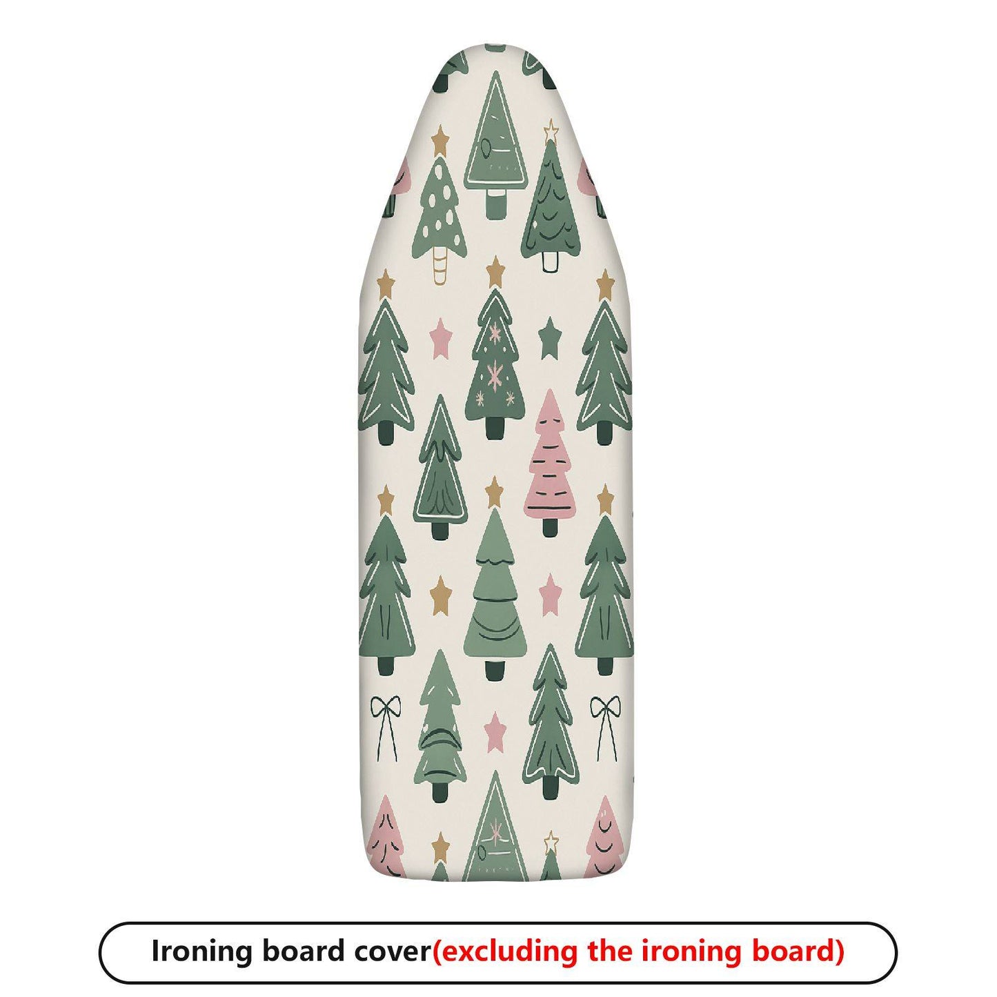 1-Piece Christmas Tree Star Bow  Ironing Board Cover, Universal Size, Without Board